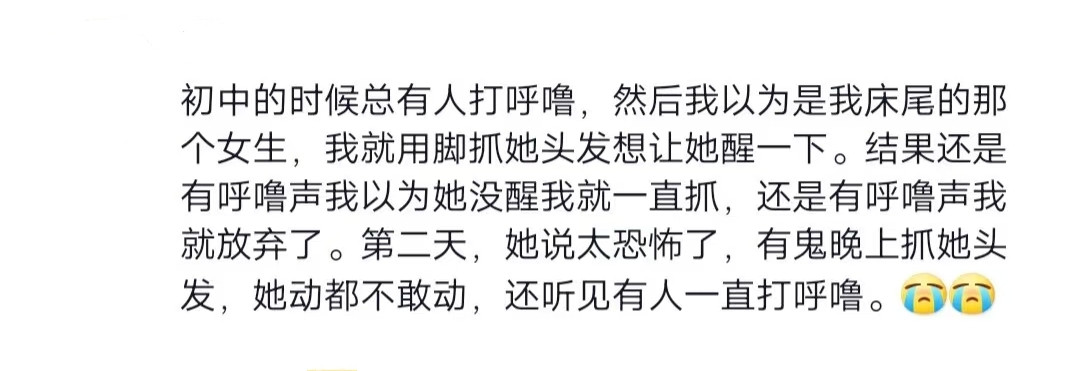 听见有人一直打呼噜