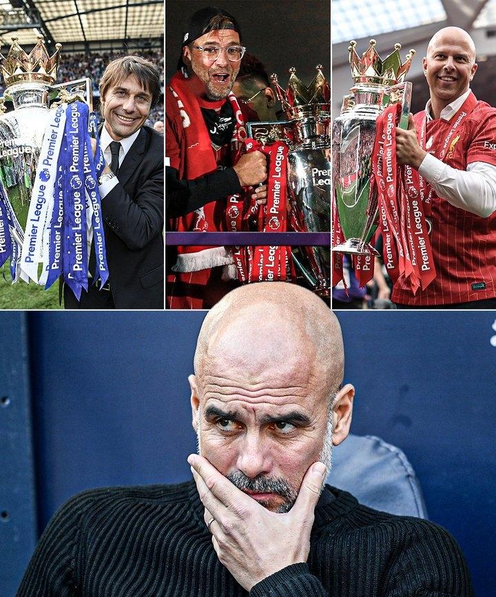 足坛短讯！★没有阿尔特塔！在瓜迪奥拉执教曼城的10年里，只有三位教练成功夺得