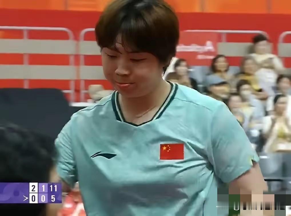 [捂脸哭][捂脸哭]让我没想到的是，亚运会女团决赛第三盘，蒯曼面对伊藤美诚第二局结束