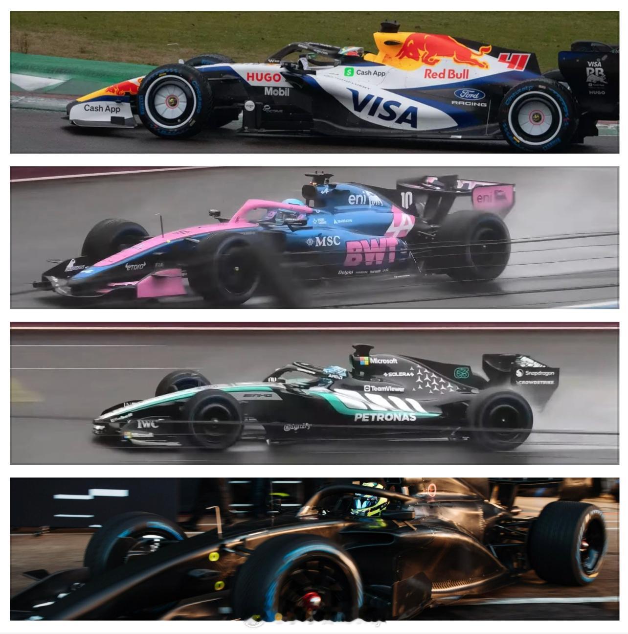 2026F1新车发布从已发布且首航了的赛季新车来看小红牛、Alpine和梅奔的