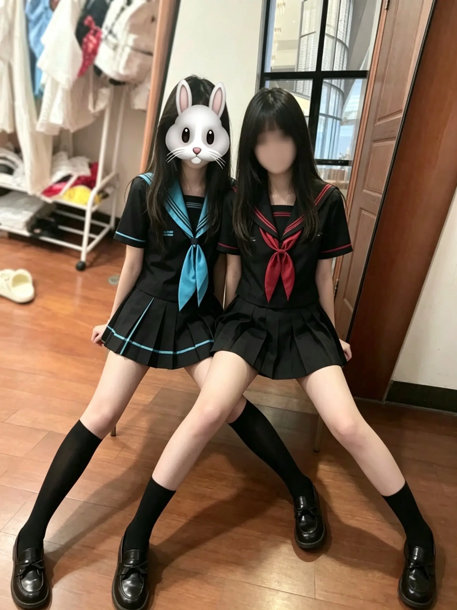 jk双子星 闺蜜jk穿搭