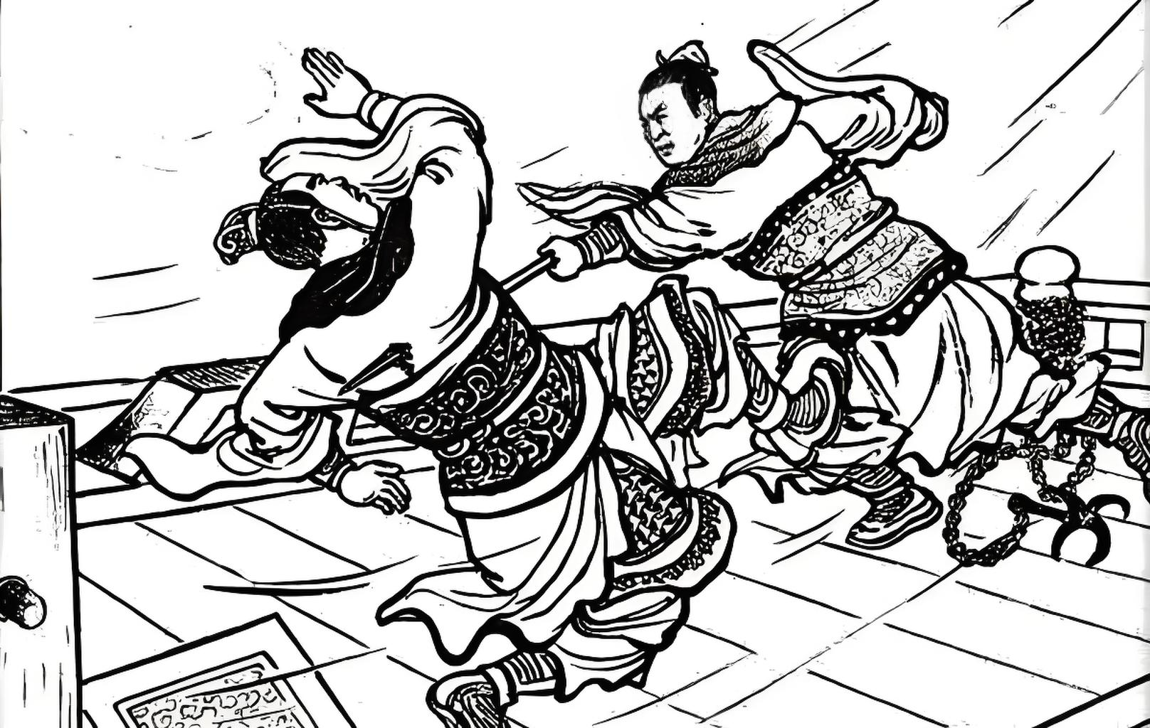 公元前513年，吴国刺客要离一矛刺穿庆忌的胸膛。左右欲上前解决要离，庆忌挥手制止