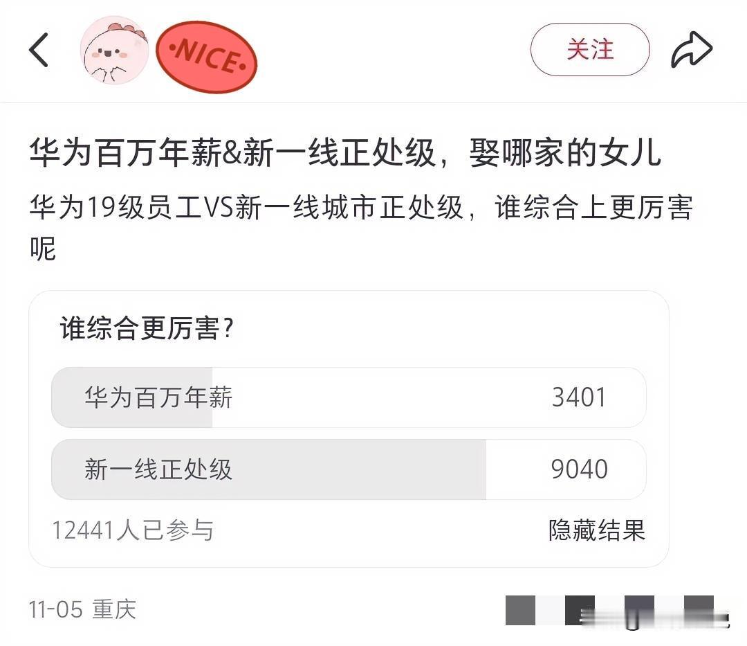 看到一个挺有意思的投票，背景是一个网友表示自己不想努力了，现在正面临人生选择的十