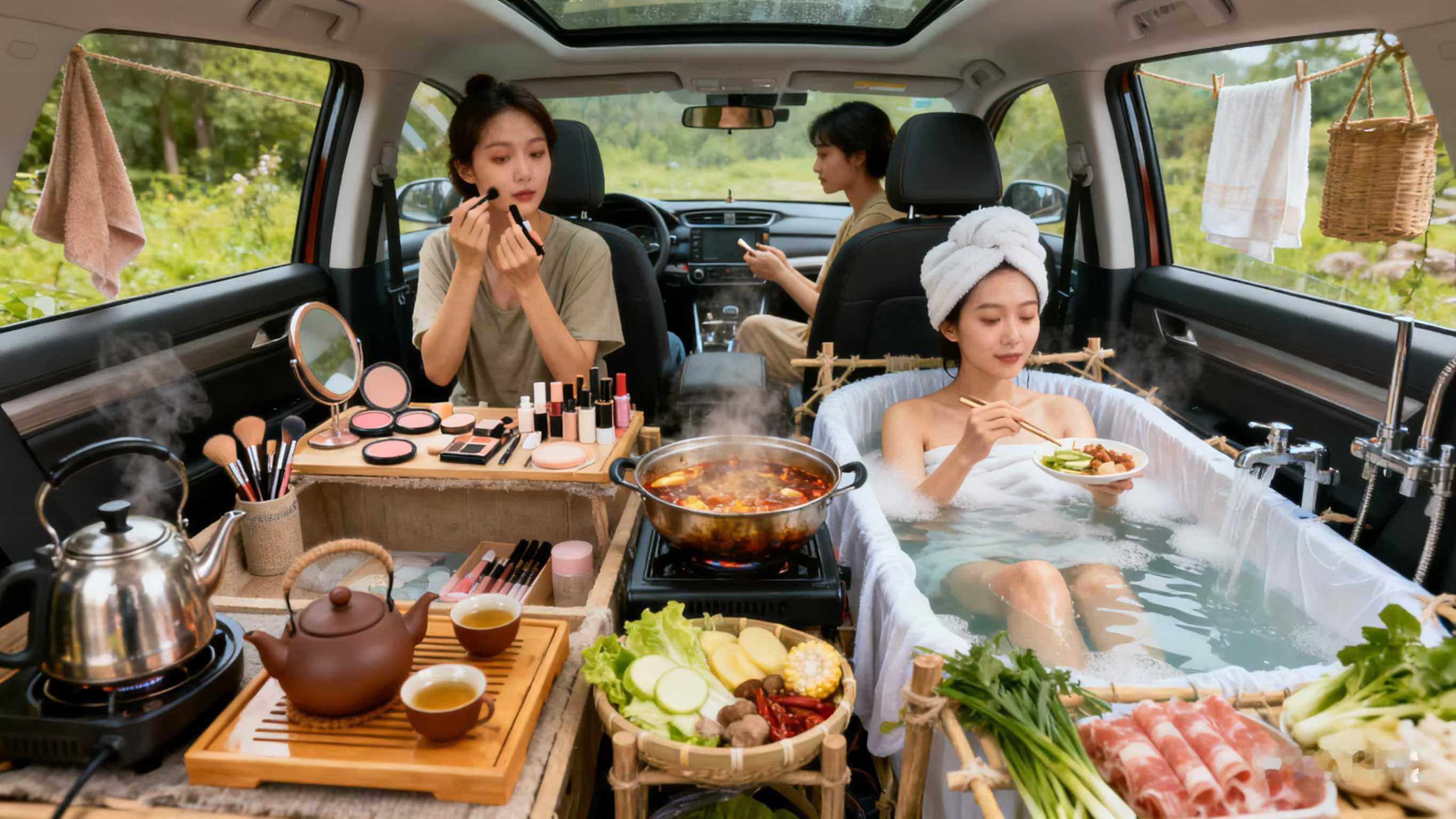 冰箱彩电大沙发还是太简单了，现在是洗浴一条龙。