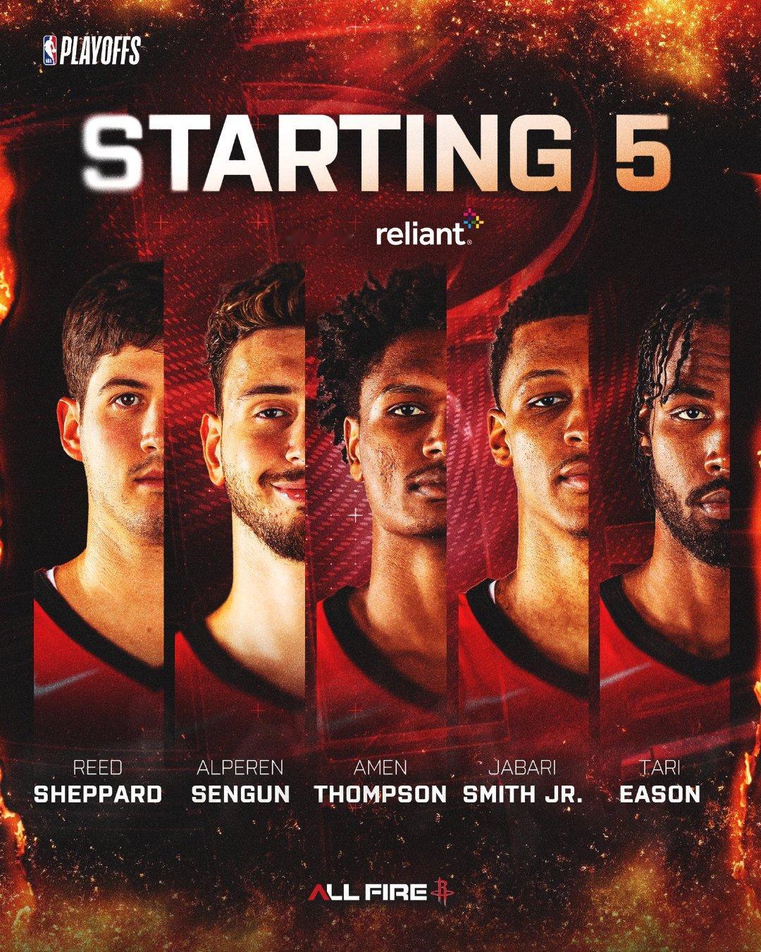 火箭vs湖人首发：谢泼德阿门伊森小贾申京火箭vs湖人休斯顿火箭