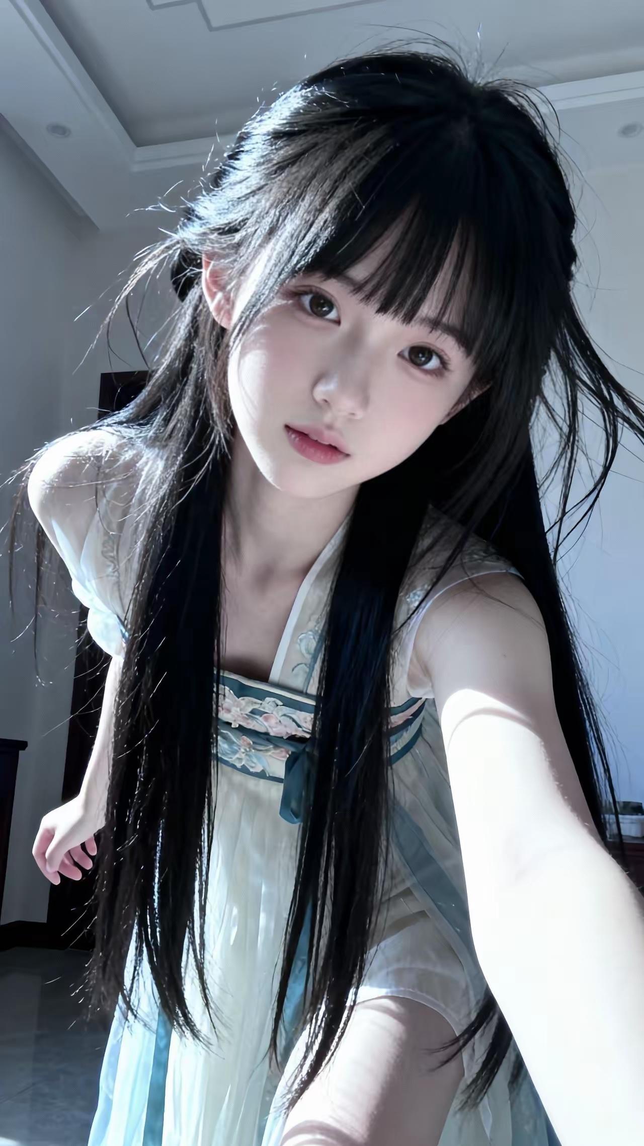 少女心满满，古风连衣裙，阳光下的甜美自拍🌞✨早晨起床,到底喝温水还是凉水?如