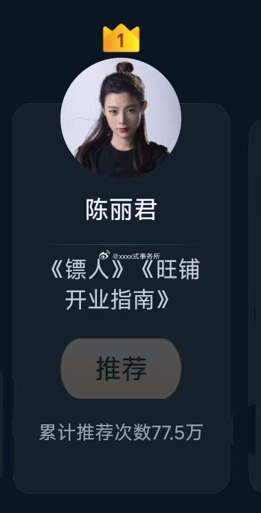 陈丽君领跑年度瞩目女影人投票遥遥领先第一才上第一部电影陈丽君领跑年度瞩目女影人