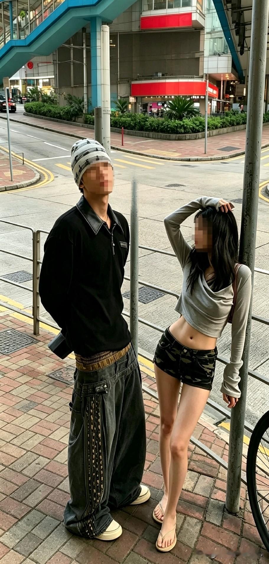站在街上看这条裤子，我沉默了好久。好好的牛仔裤，硬是穿出了“裤子离家出走”