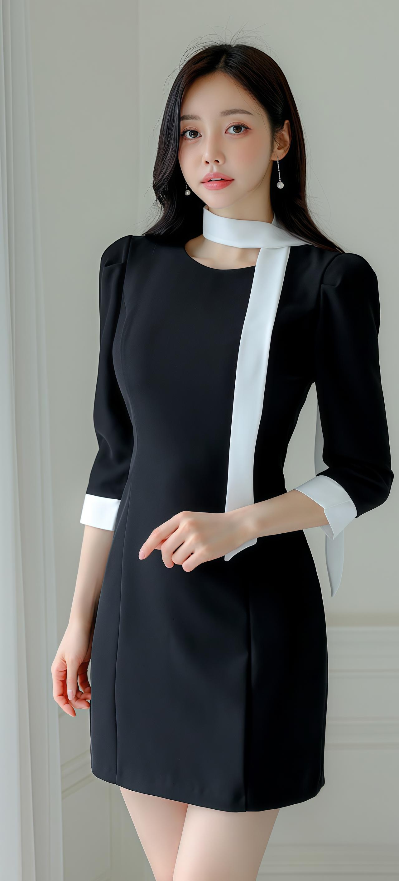 孙允珠优雅黑裙穿搭指南，简约而不失时尚感！