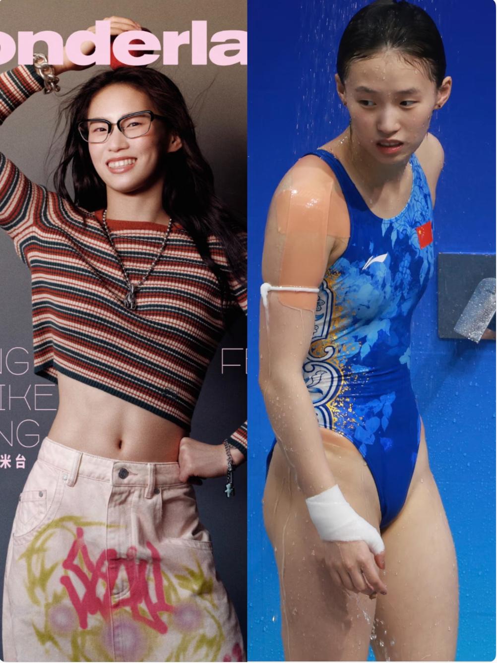 真的很难相信这居然是同一个人！赛场上．宽肩窄腰，肌肉线条炸裂，赛场下：青春
