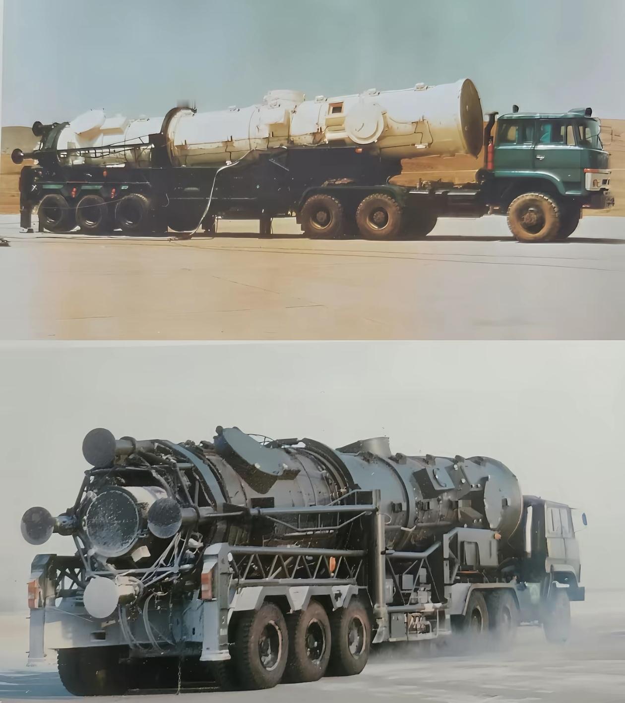 [呲牙笑]比较少见的早期型DF-21导弹导弹的照片，导弹发射筒上各种阀门和管