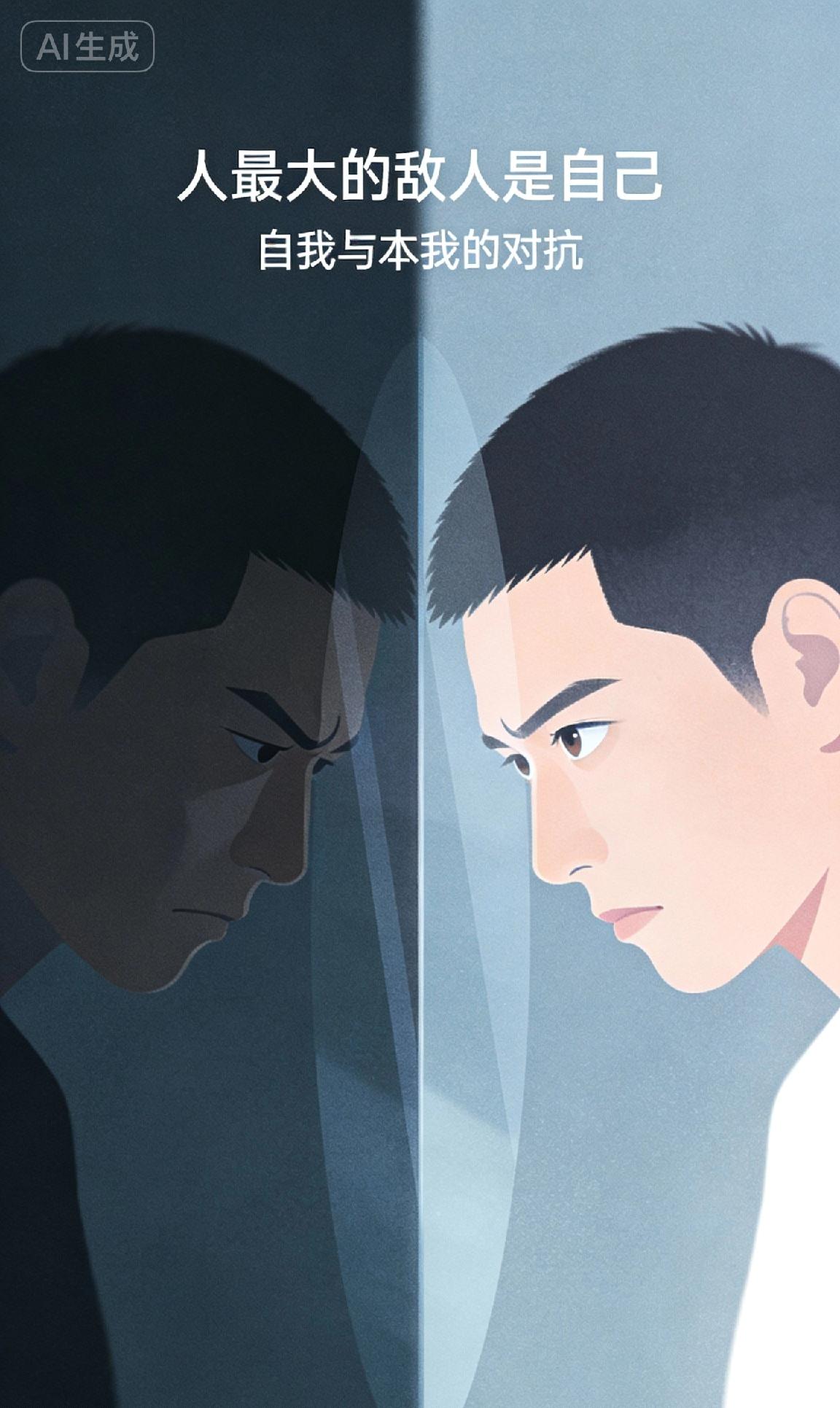 讲句真话人生最大的敌人是——你自己的本能只有战胜了自己的欲望你才能得到