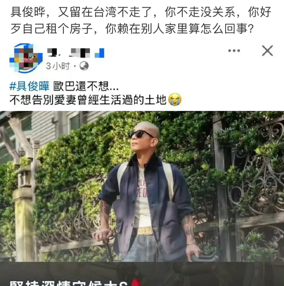 大S去世后S家计划落空大S去世后，她的家人计划把具俊晔送