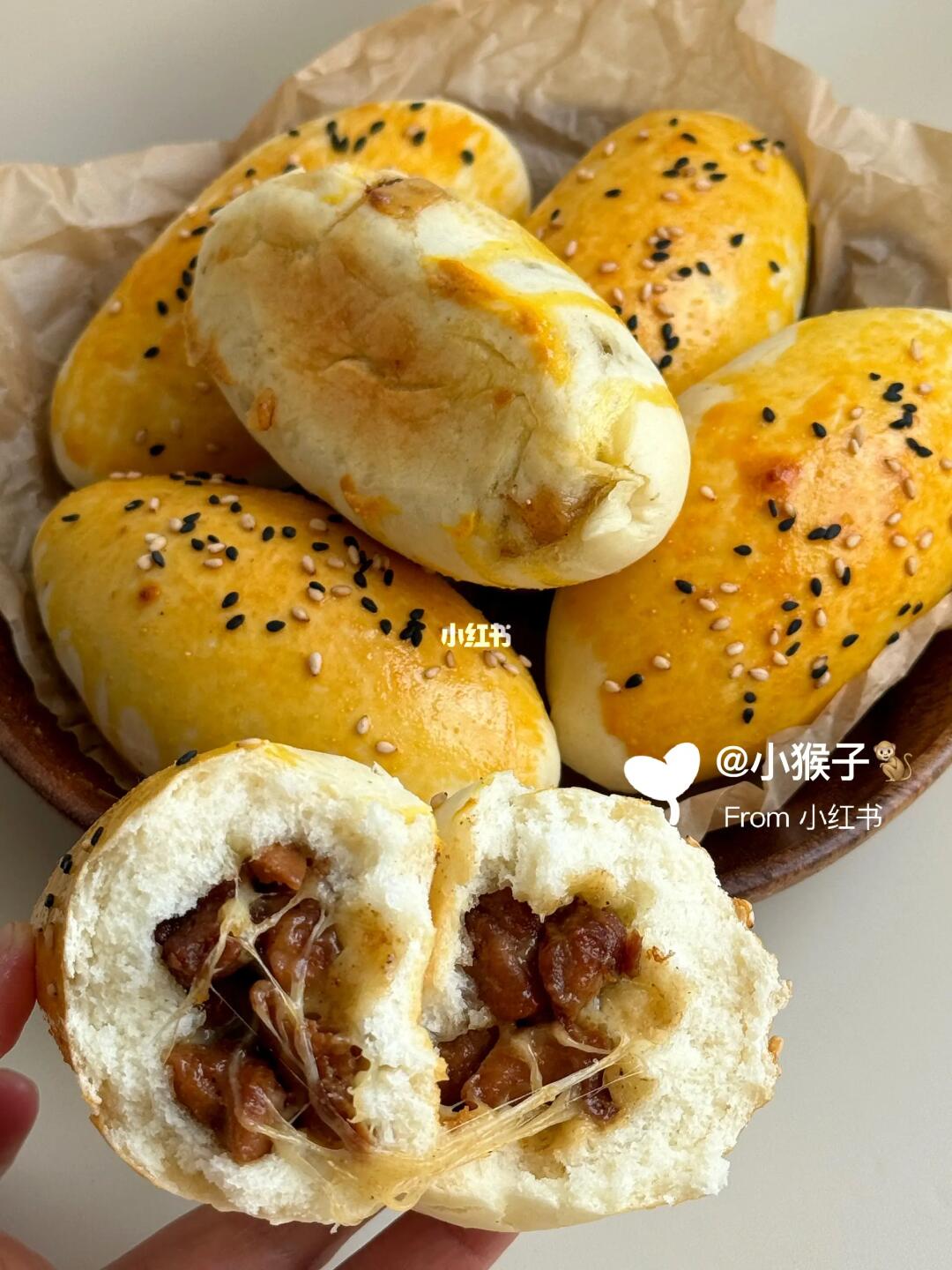 绝了奥尔良芝士烤肉包子，一定要试试‼️‼️