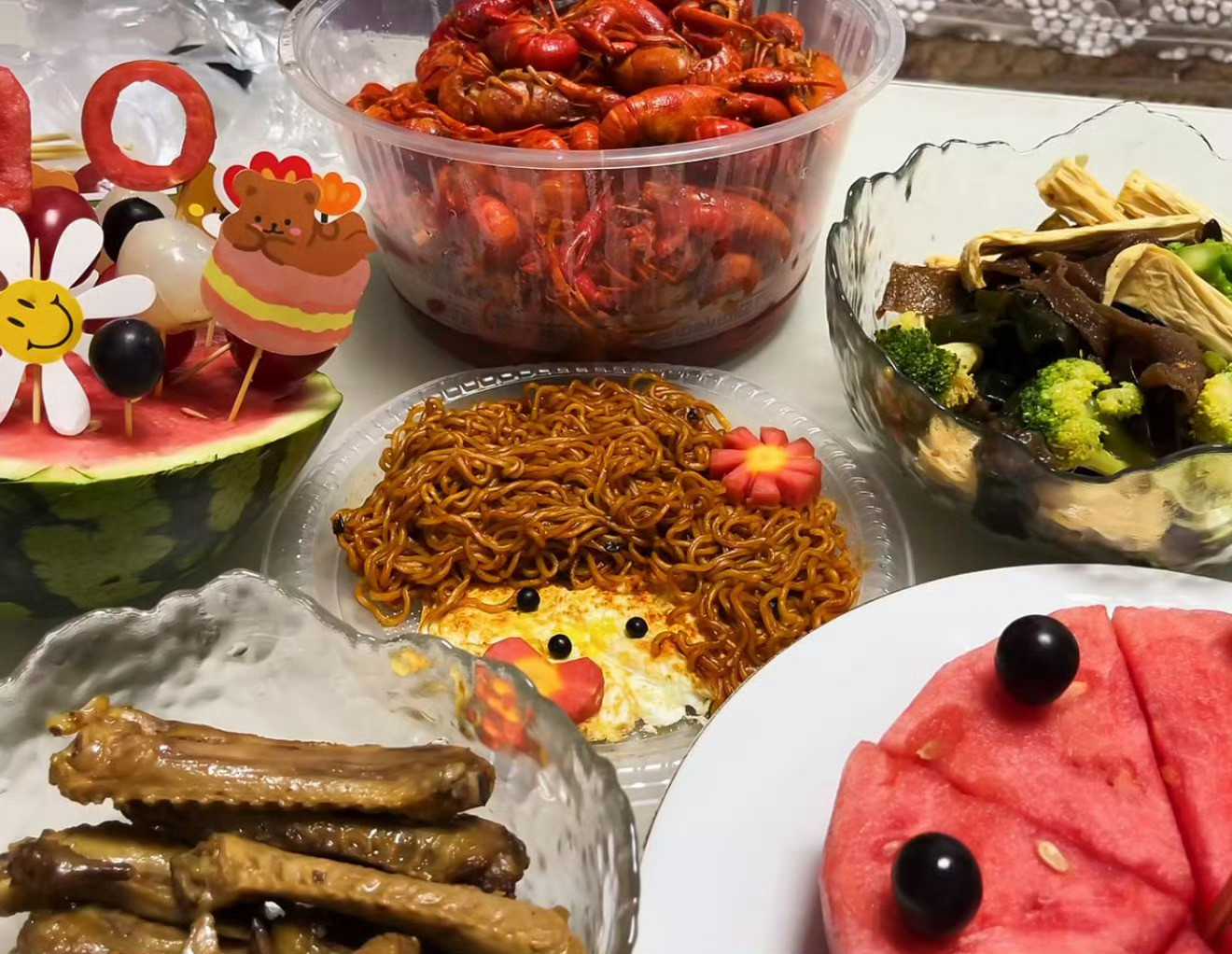 给老公准备的生日餐，他说寒酸