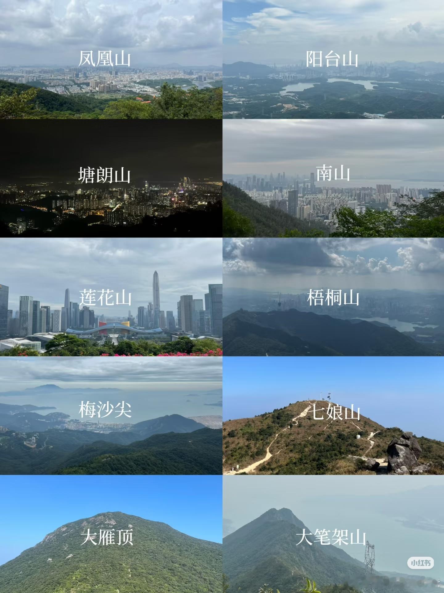 深圳十大名山，我好像去过6-7个，真正意义登顶的，只有莲花山，[笑着哭]你们登