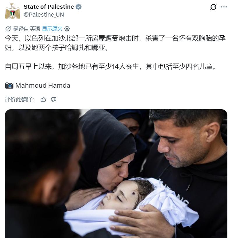 这就是“世界上最有道德的军队”，它们想杀就杀！巴勒斯坦驻联合国表团：以色列在加