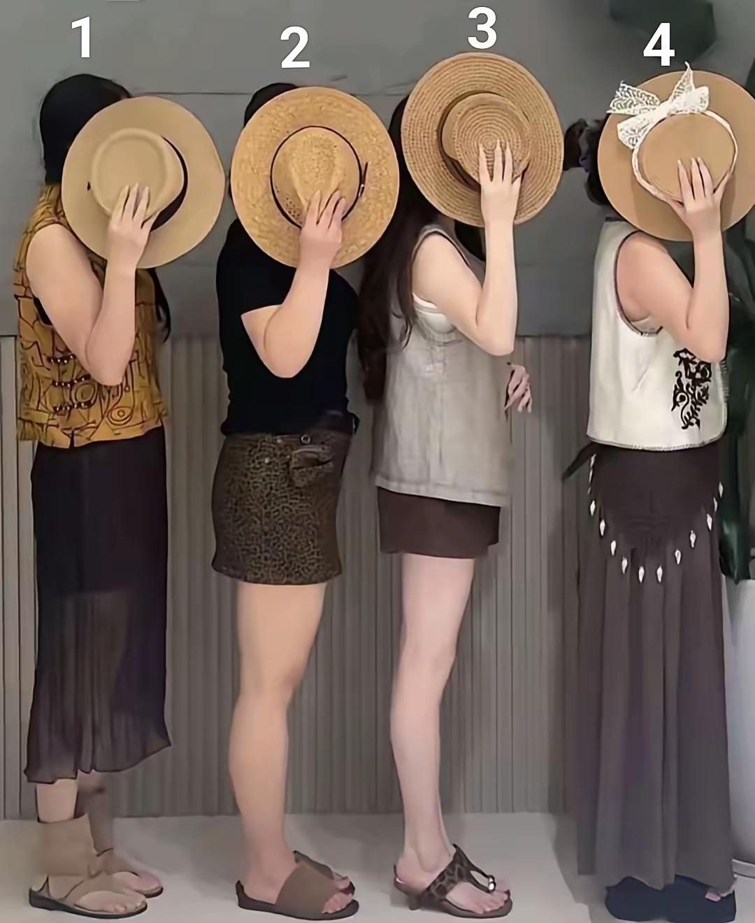 有1个是男的，你猜猜4位当中谁不是女的？眼力挑战来了！图里4个人，其中有一位其