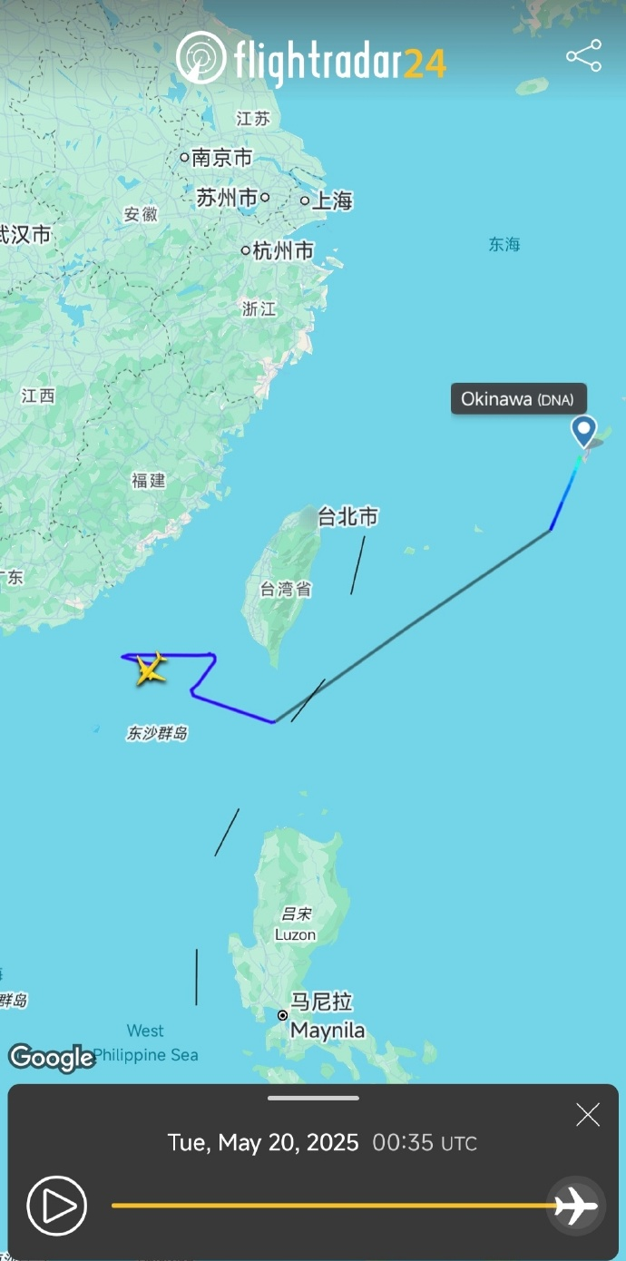 美军侦察机逼近汕头，不惧歼10C击落阵风：笃定中方不敢动手？5月20日，一架