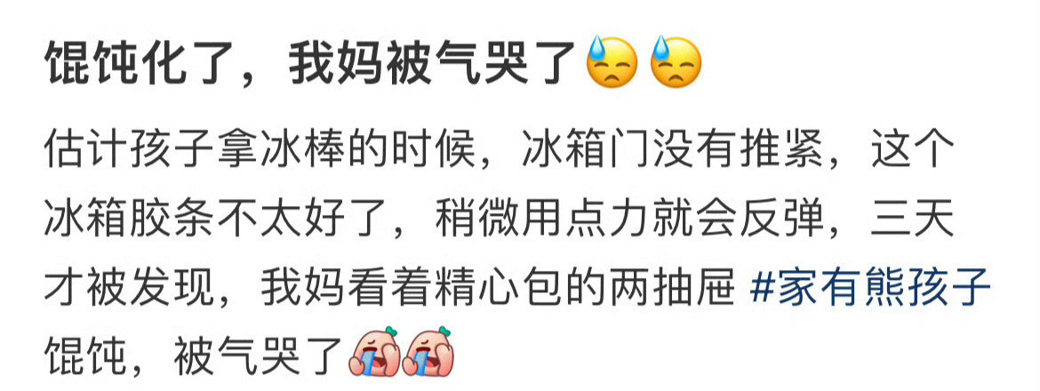 馄饨化了，我妈被气哭了😓😓​​​​