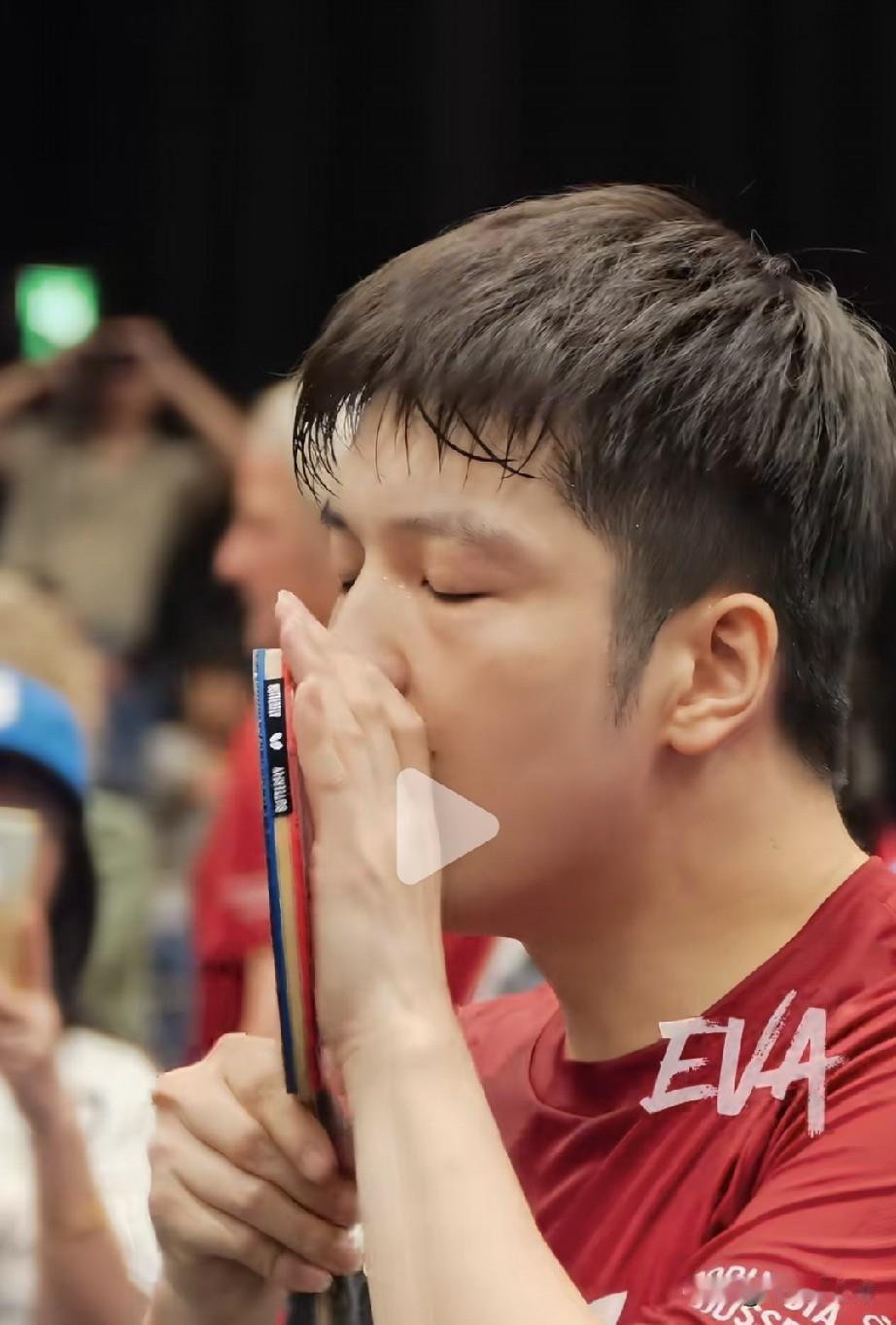 杜塞尔首秀，看到樊振东的球拍了吗？又换回了狂飙！看来东哥对Z03还是用不惯。