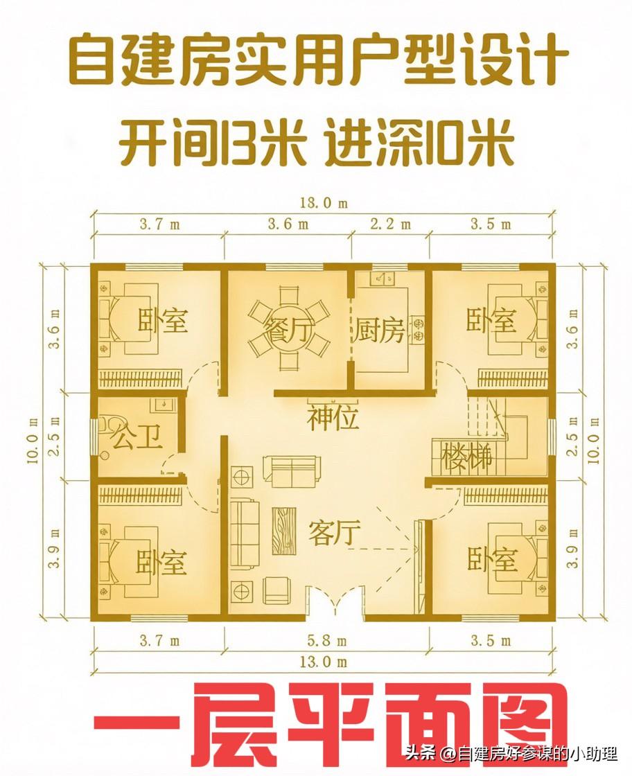 一款“挑不出毛病”的建房图纸😡😡平面布局兼顾传统民俗与现代居家需求