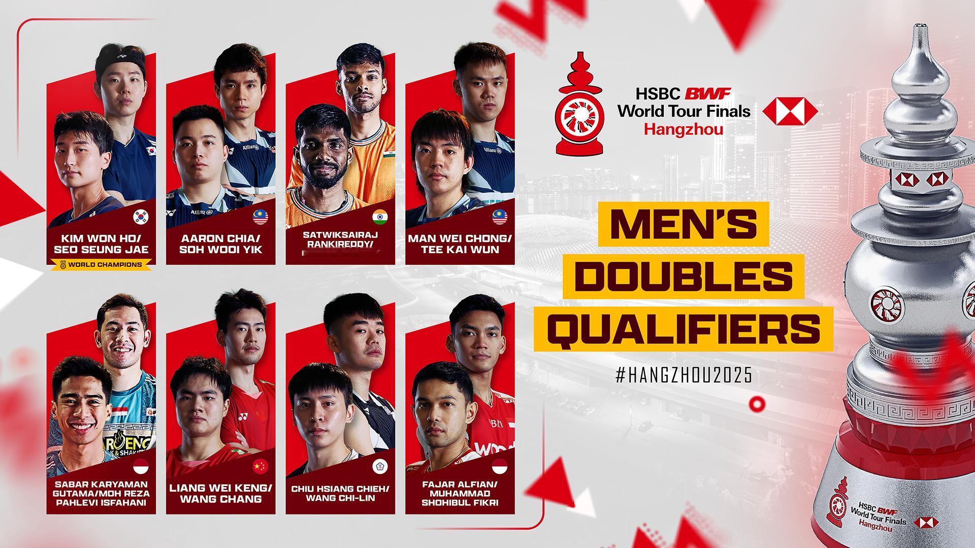 男双不管怎么分组，都会超级激烈超级精彩！国羽本赛季最后一个大赛【总决赛男双8席