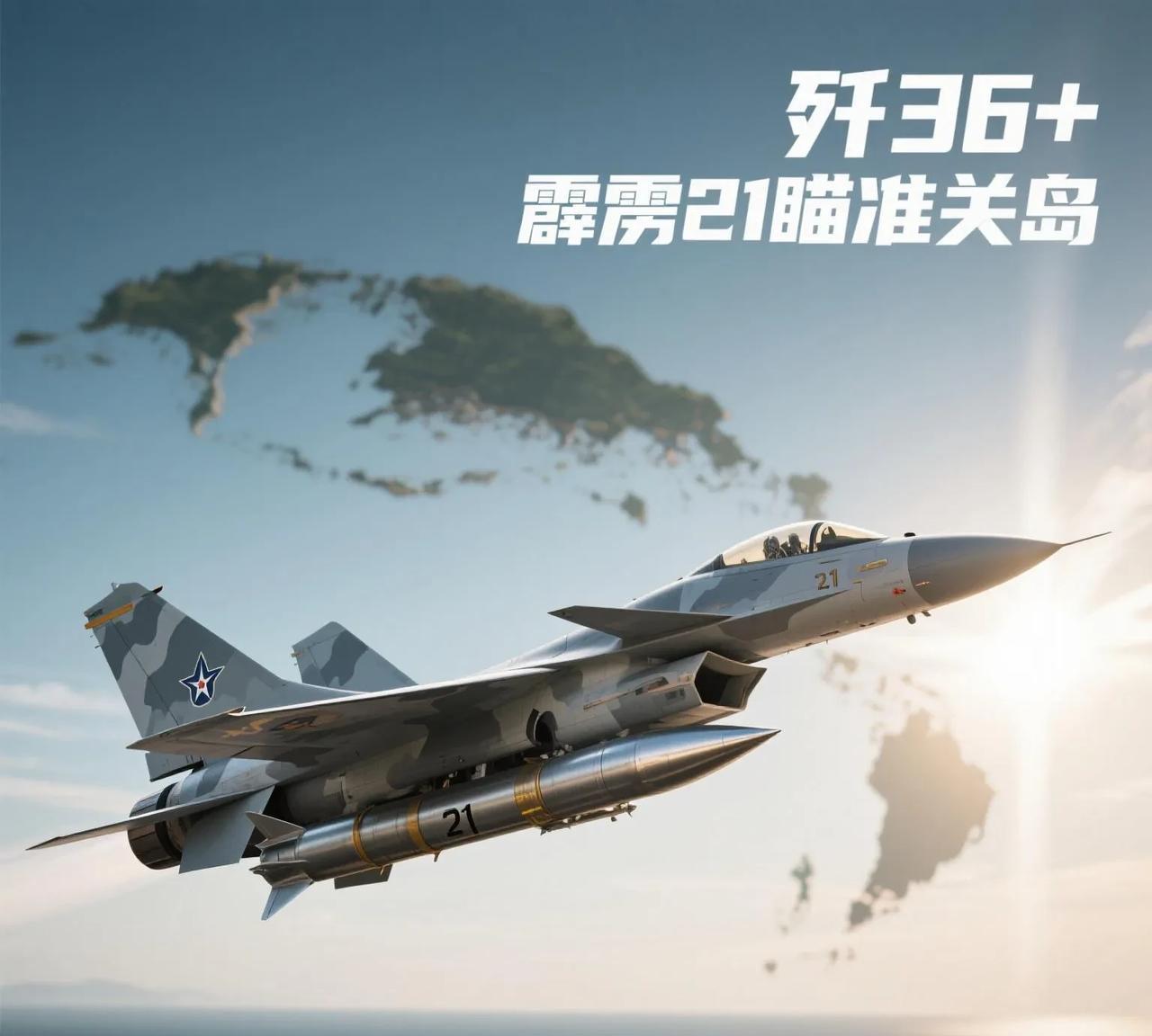 好家伙！歼36+霹雳21直接给关岛“画圈圈”？咱军工又整出“王炸组合”了！歼3
