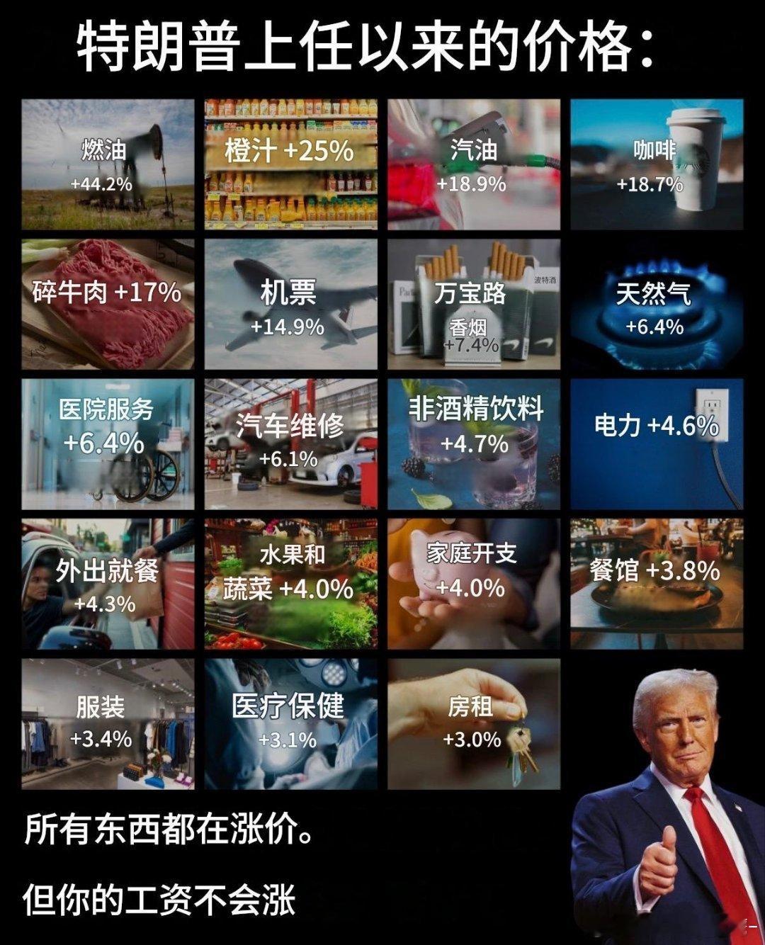 竞选时的川普：“如果我赢了，我将立即降低物价，从上任第一天开始”
