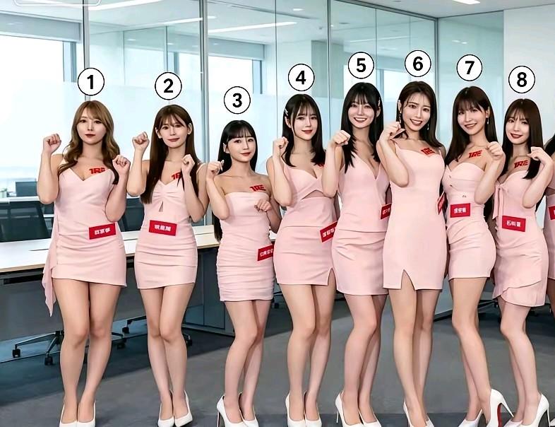 这几位美女中，有一位是生过小孩的，你能看出来是几号吗？