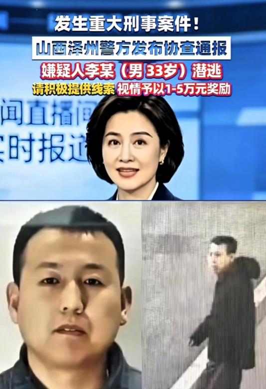 山西泽州大案的嫌疑人李某，犯事跑了几天还没逮着。现在的搜捕力度非常大，满山遍