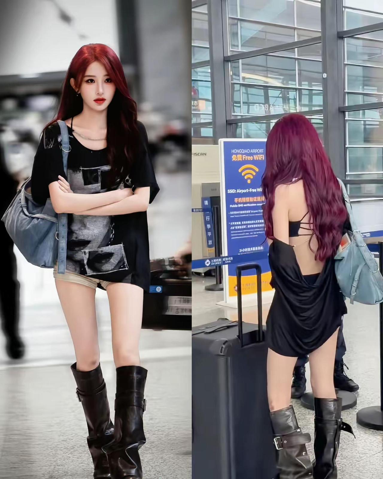 妈妈们😍😘。女明星机场