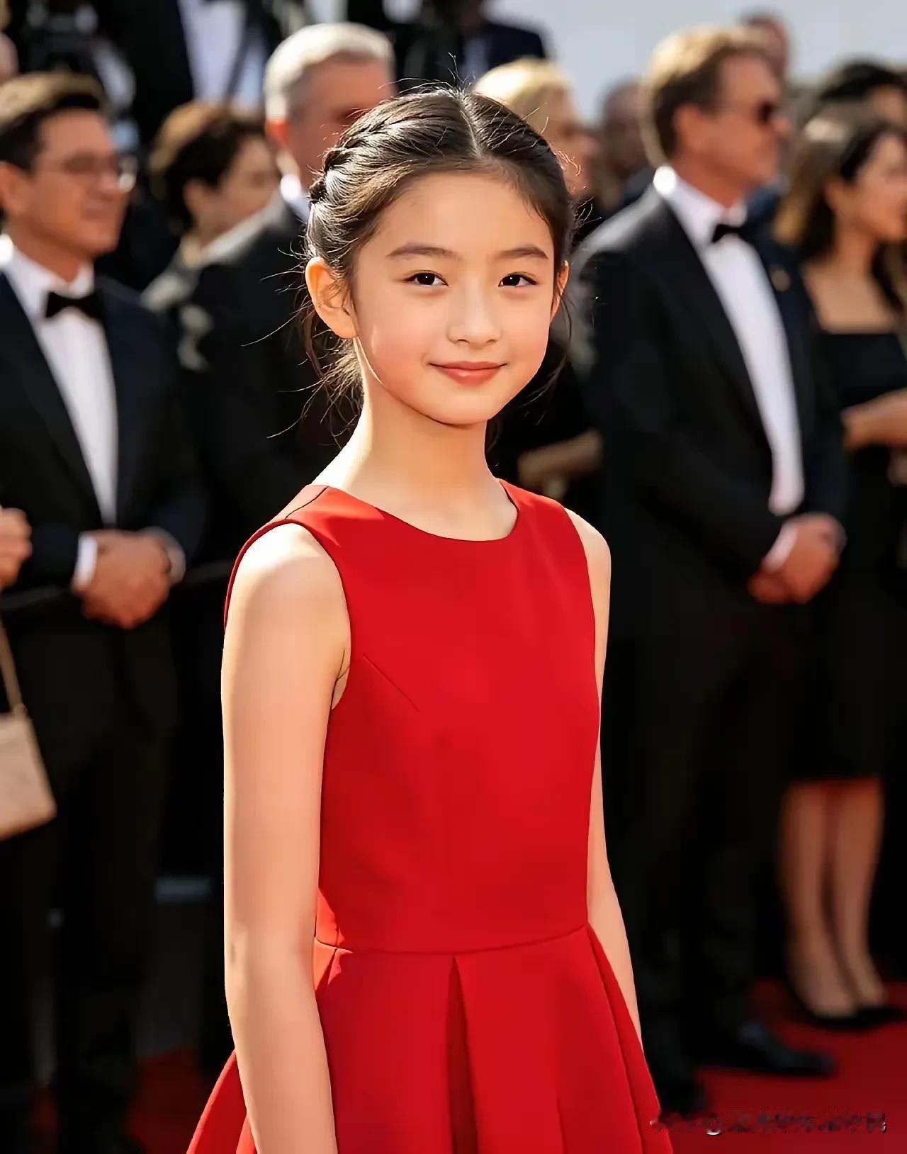 红裙小姑娘刷屏：不是可爱，是教养与体面藏不住欢迎仪式上，红裙小姑娘凭淡定献