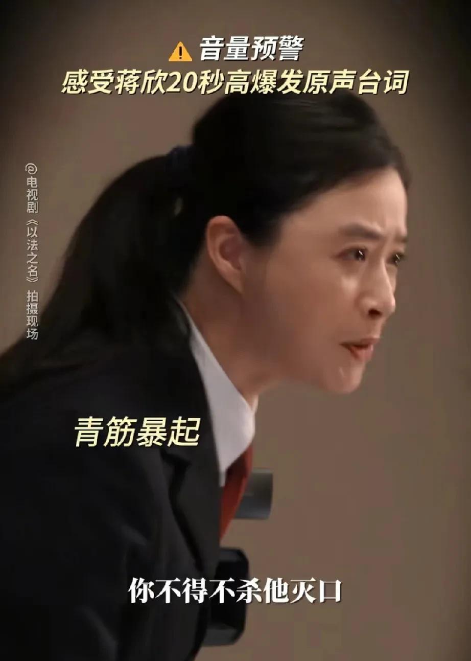《以法之名》：刷到一个蒋欣拍摄现场的视频，她为什么那么激动？从她的台词可以知道