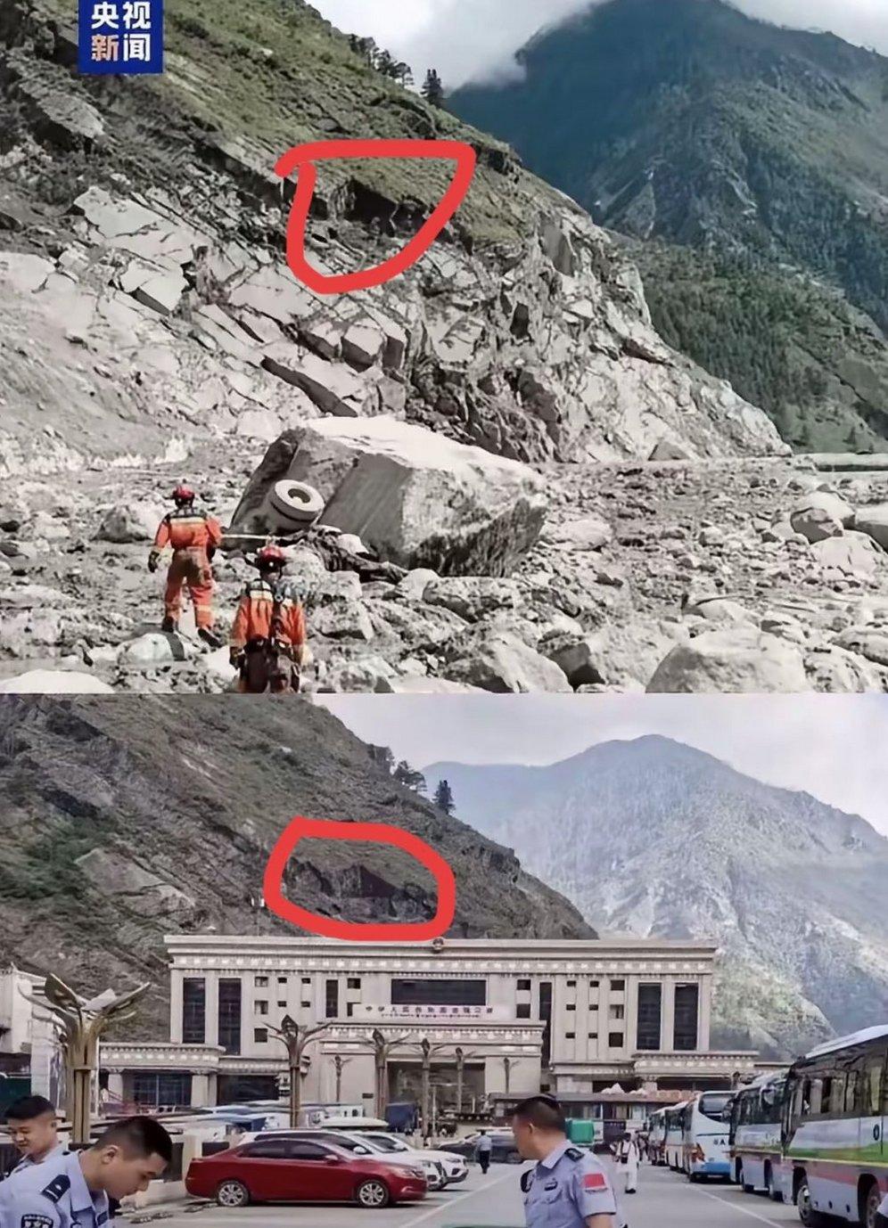 在吉隆泥石流事件中，损失最重的是口岸处，被推平了，山上冲下来动能太大了，被大石头