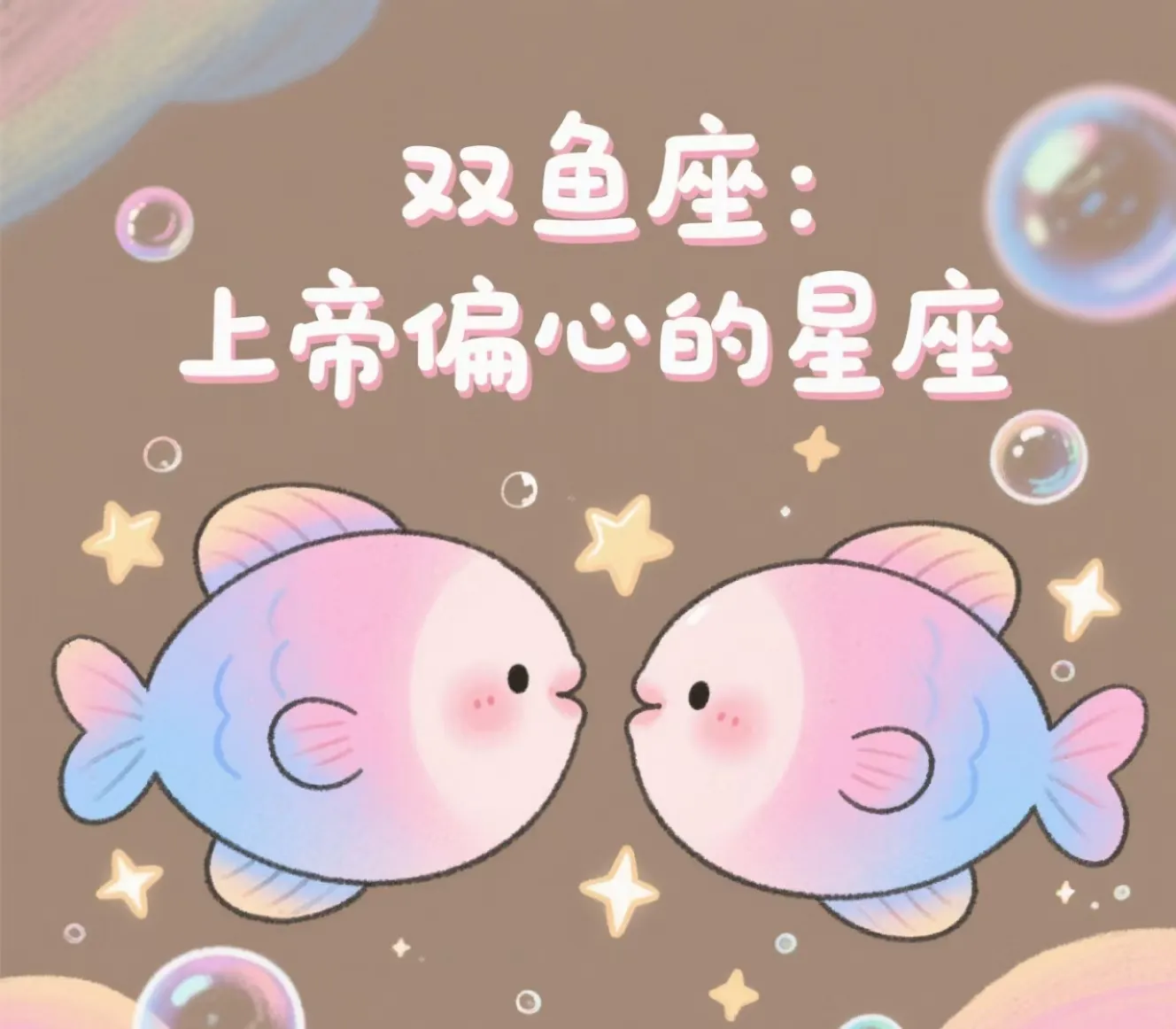 双鱼座就像被老天爷“开小灶”了，自带三项超绝本领，走到哪儿都闪闪发亮！先说