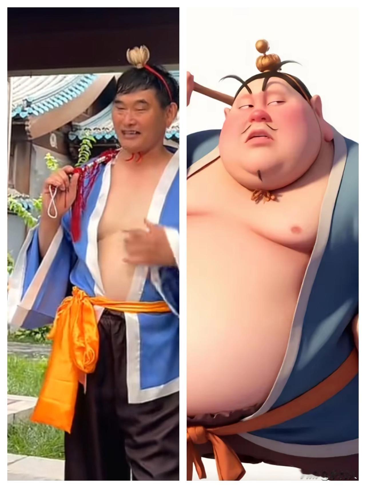 朱之文真能整节目效果，居然cosplay太乙真人。你还别说真有几分相似，朱之文现