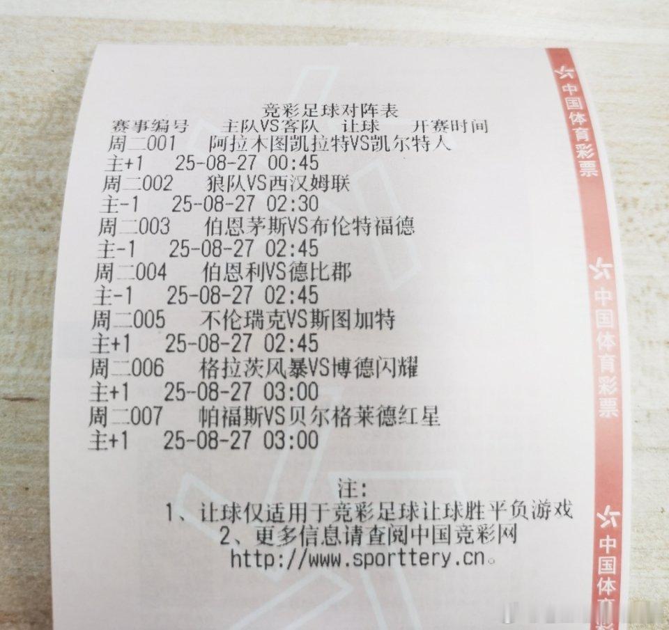 今日竞足赛程表！​​​