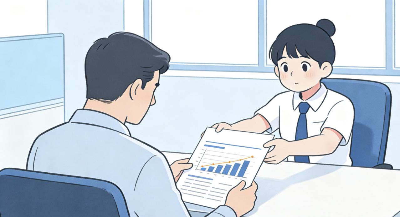 新来的实习生很认真，周报写了三千字，分十个小节，还配了数据图表。组长回复了一个