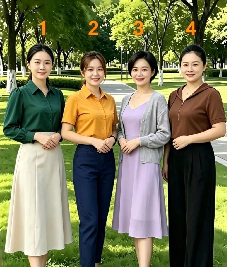 我问老公。如果挑老婆。他想都没想直接选了4号，理由说出来，可能有人不爱听。前