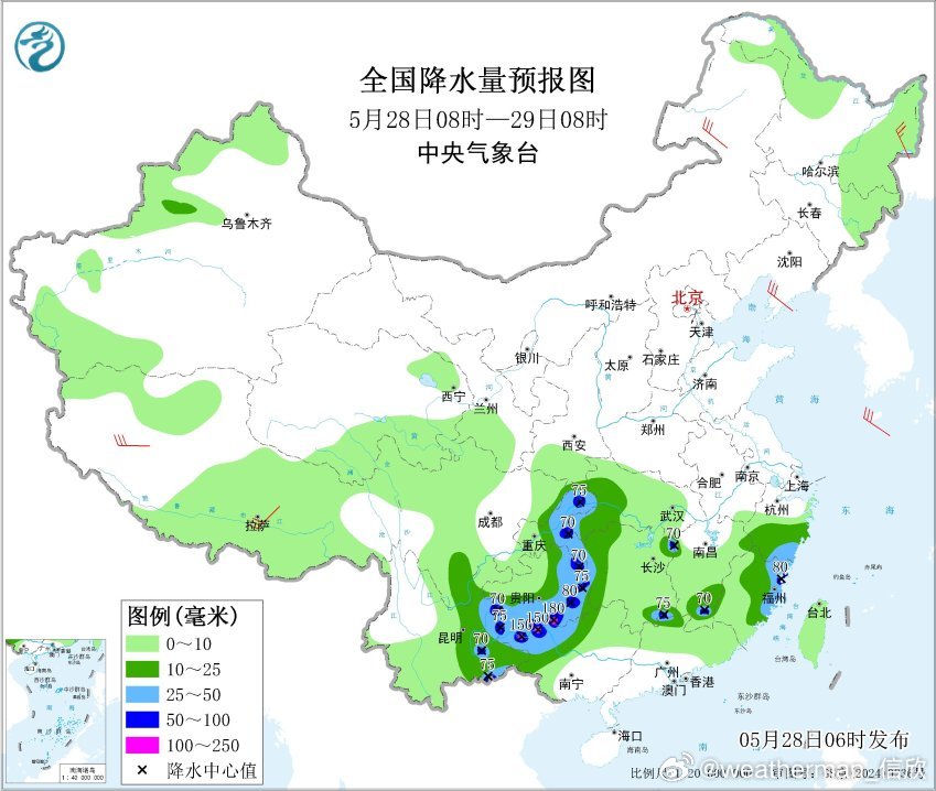 【强降雨和强对流】昨天南方多地虽然被副热带高压掌控（图1里面588线覆盖的范围）