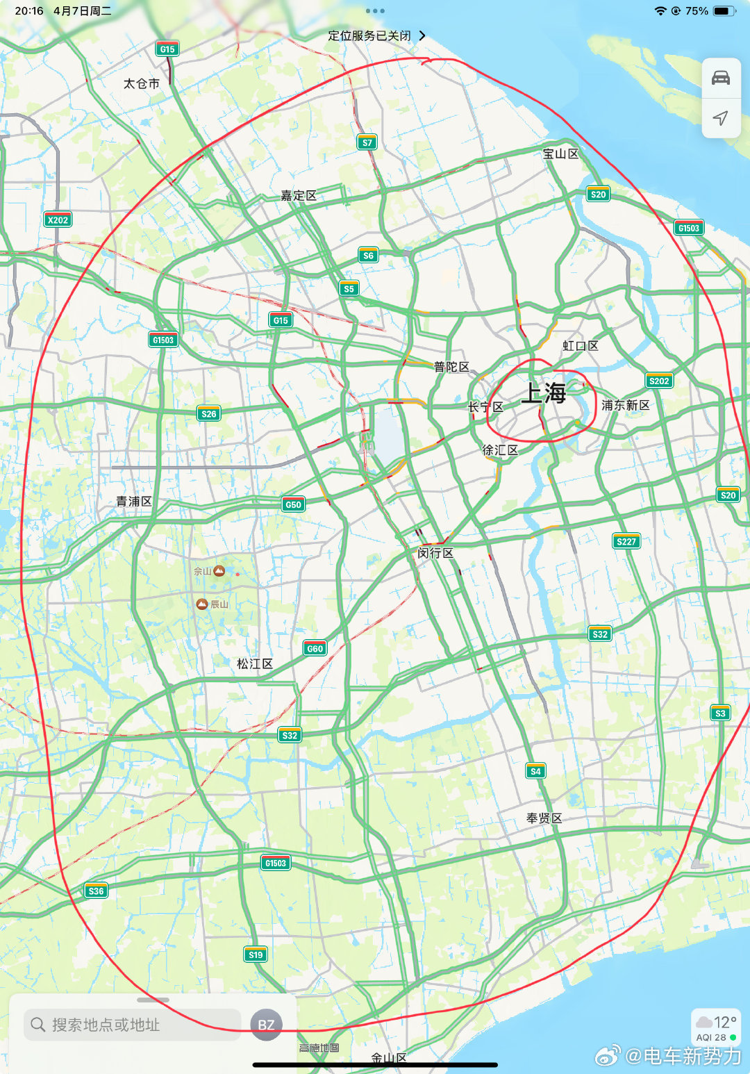 上海有多大？这张图很有意思