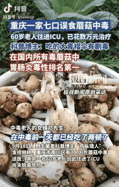 真是得不偿失！重庆，一老人在山上摘了些野蘑菇，吃了两顿后没出事，就又去山上摘了点