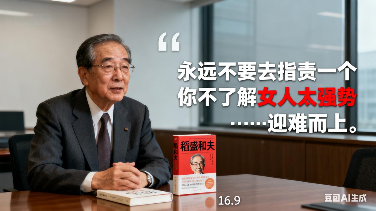 稻盛和夫说：“永远不要去指责一个你并不了解的女人太强势，因为你根本不知