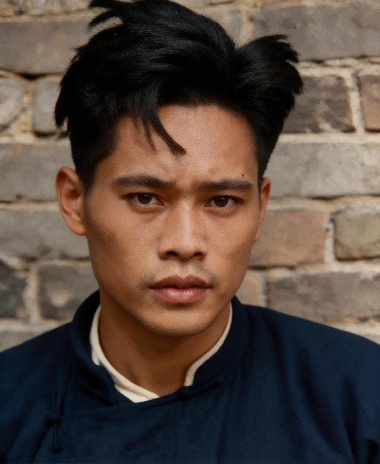 这名一脸凶相，目光中透出凶光，两腮削瘦无肉的男子罪大恶极、杀人无数。他曾是美帝指