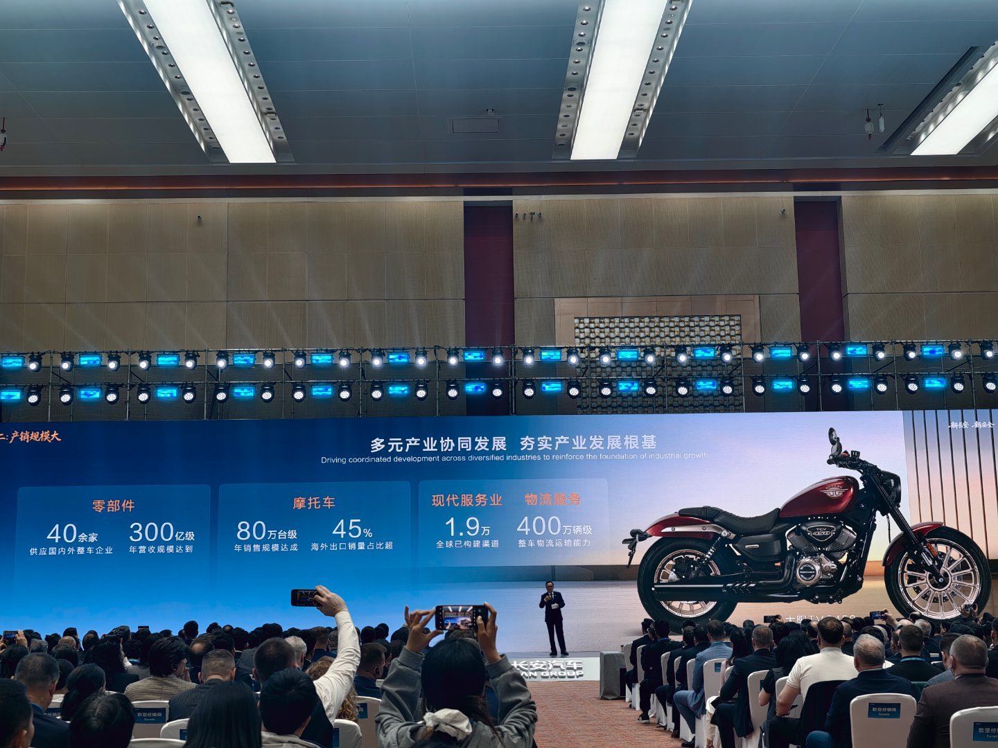 和一起在家门口参加下长安的海外合作伙伴大会…没想到长安还在做摩托车，而且旗下还有