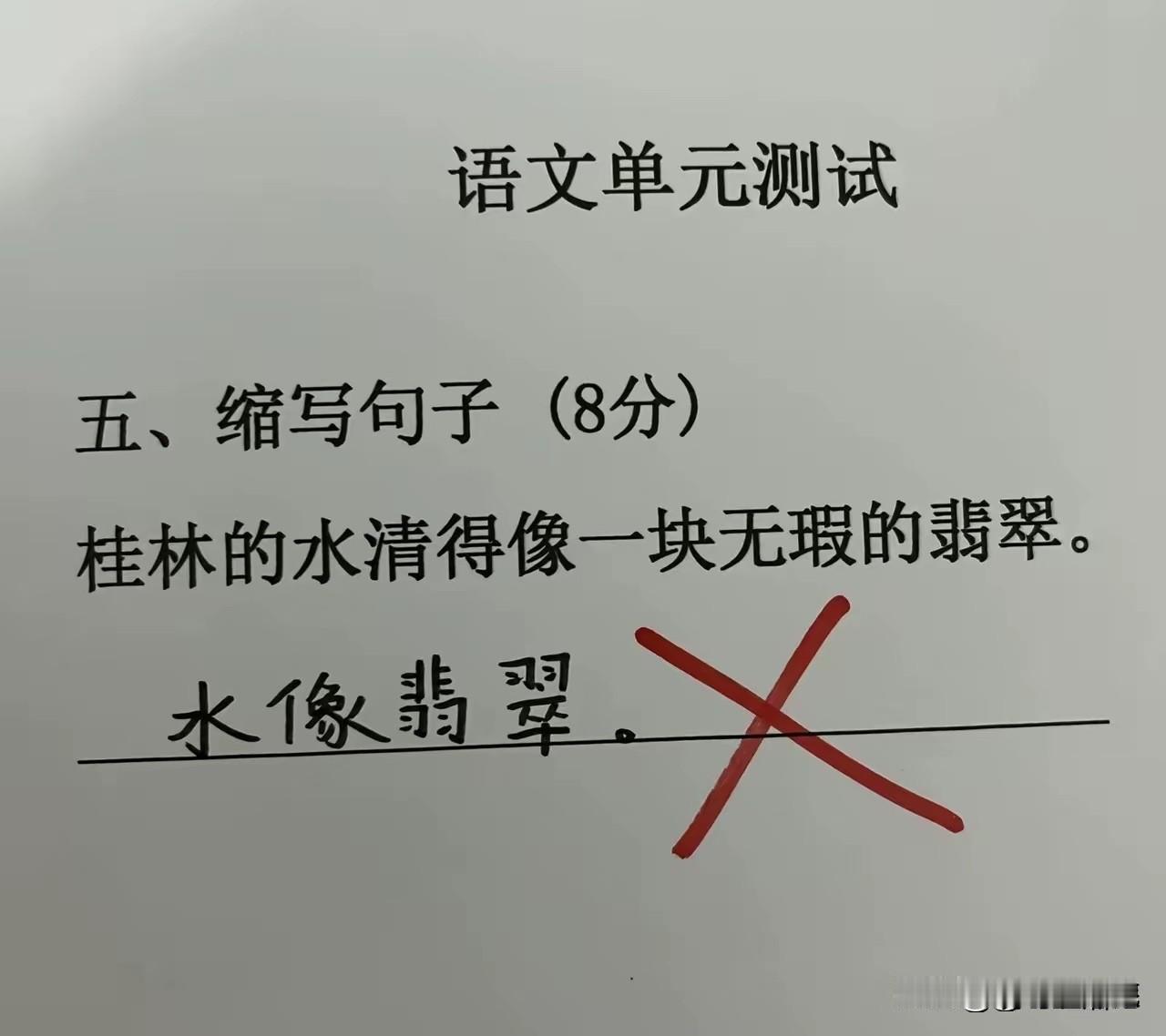 请用你的才华，来缩这个句子。
