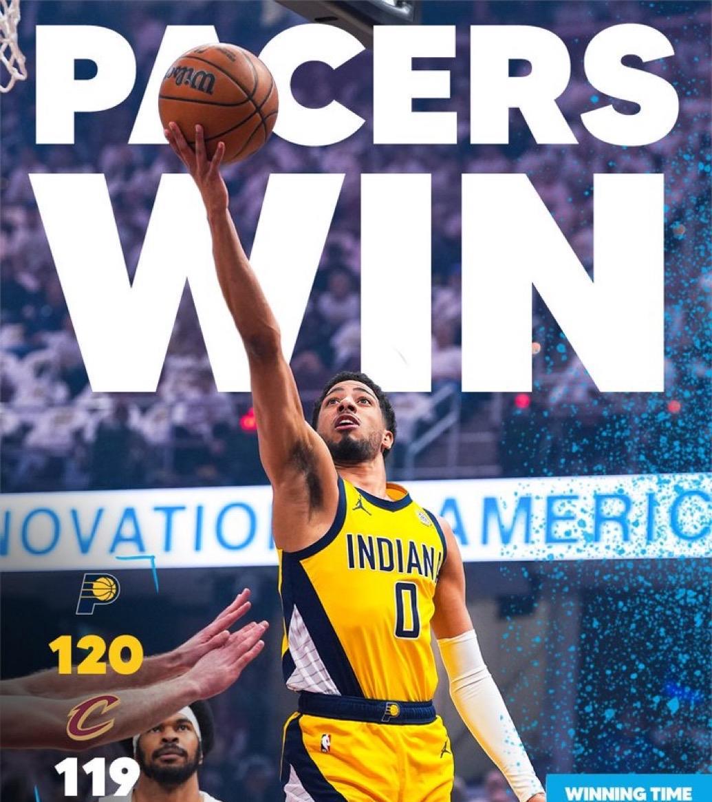 5月7日NBA季后赛东部半决赛第二轮战报（1场）：步行者120-119骑士（大