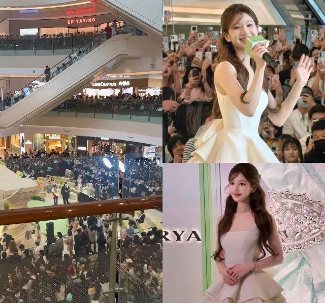 内娱不要再说谁是顶流了，看看赵露思，工作日在老家参加个线下活动，结果却来了好几层