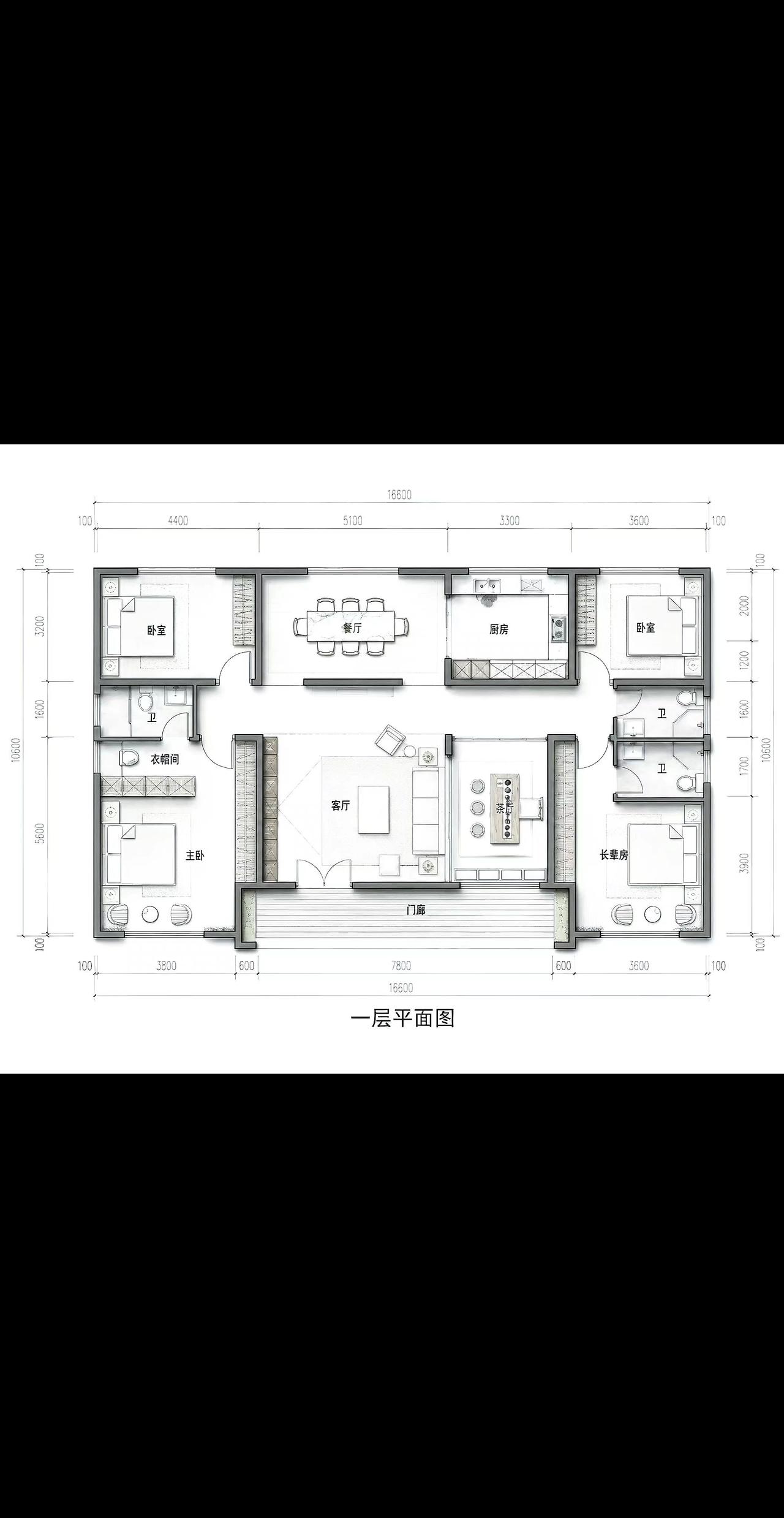 四叶草户型！别墅自建房平面布局自建房平面方案自建房方案设计自建房平面布局